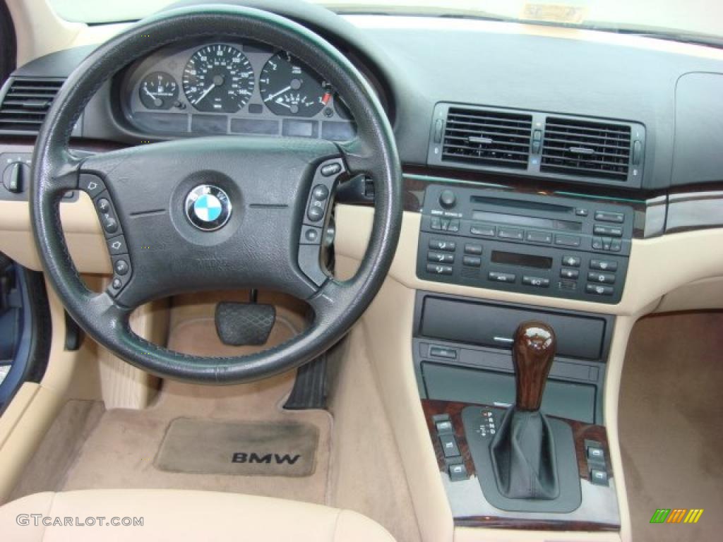 2003 3 Series 325i Sedan - Steel Blue Metallic / Sand photo #12