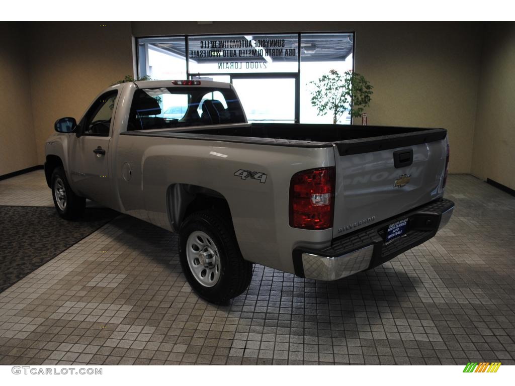 2009 Silverado 1500 Regular Cab 4x4 - Silver Birch Metallic / Dark Titanium photo #6