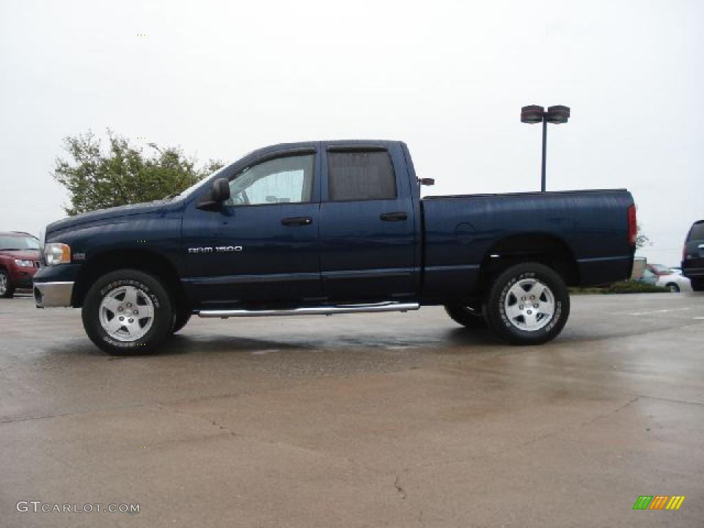 2004 Ram 1500 SLT Quad Cab 4x4 - Patriot Blue Pearl / Dark Slate Gray photo #2