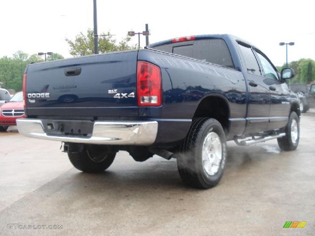 2004 Ram 1500 SLT Quad Cab 4x4 - Patriot Blue Pearl / Dark Slate Gray photo #5