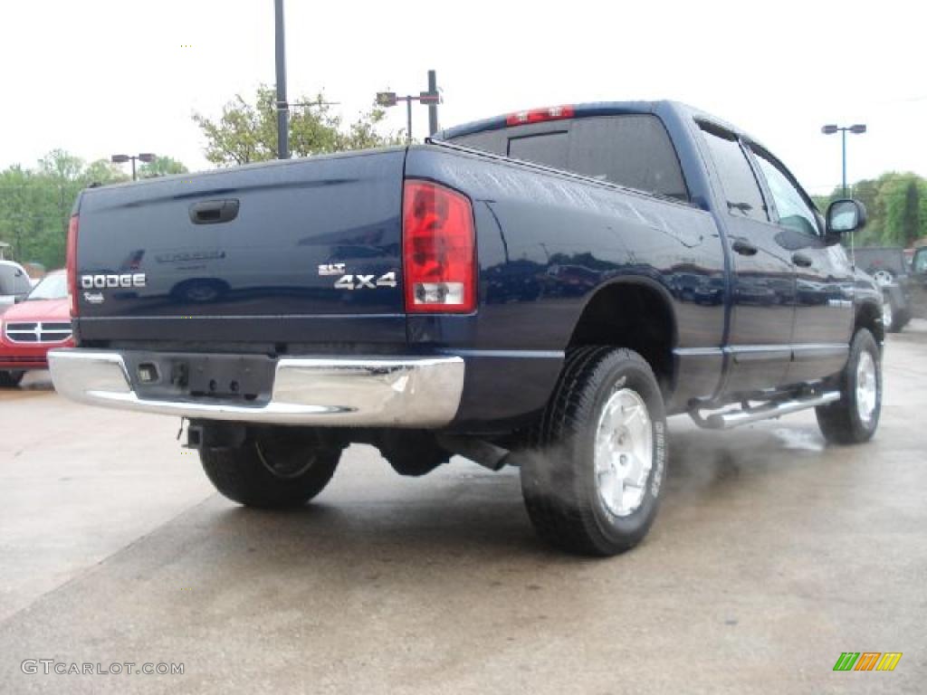 2004 Ram 1500 SLT Quad Cab 4x4 - Patriot Blue Pearl / Dark Slate Gray photo #5