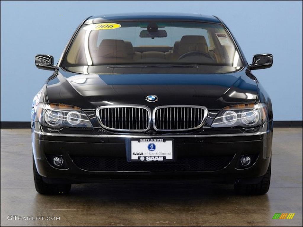 2006 7 Series 750i Sedan - Jet Black / Dark Beige/Beige III photo #2