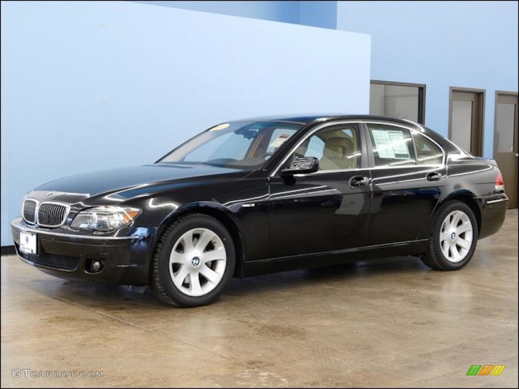 2006 7 Series 750i Sedan - Jet Black / Dark Beige/Beige III photo #3