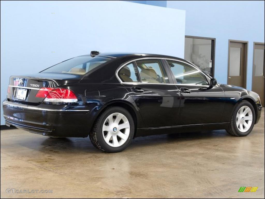 2006 7 Series 750i Sedan - Jet Black / Dark Beige/Beige III photo #4