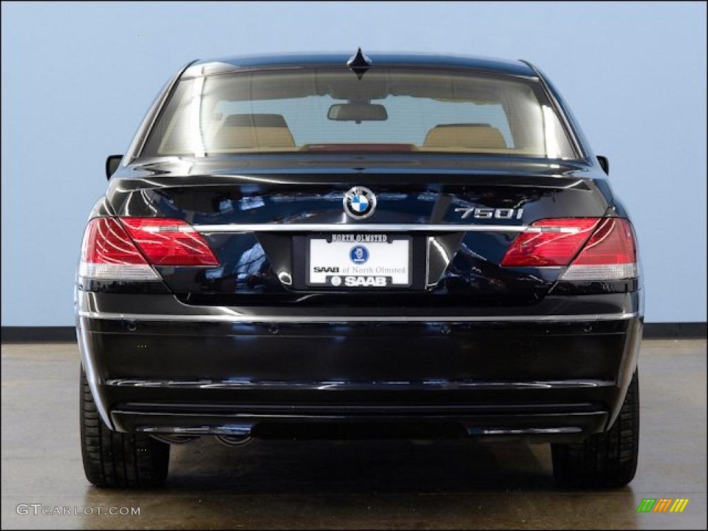 2006 7 Series 750i Sedan - Jet Black / Dark Beige/Beige III photo #5