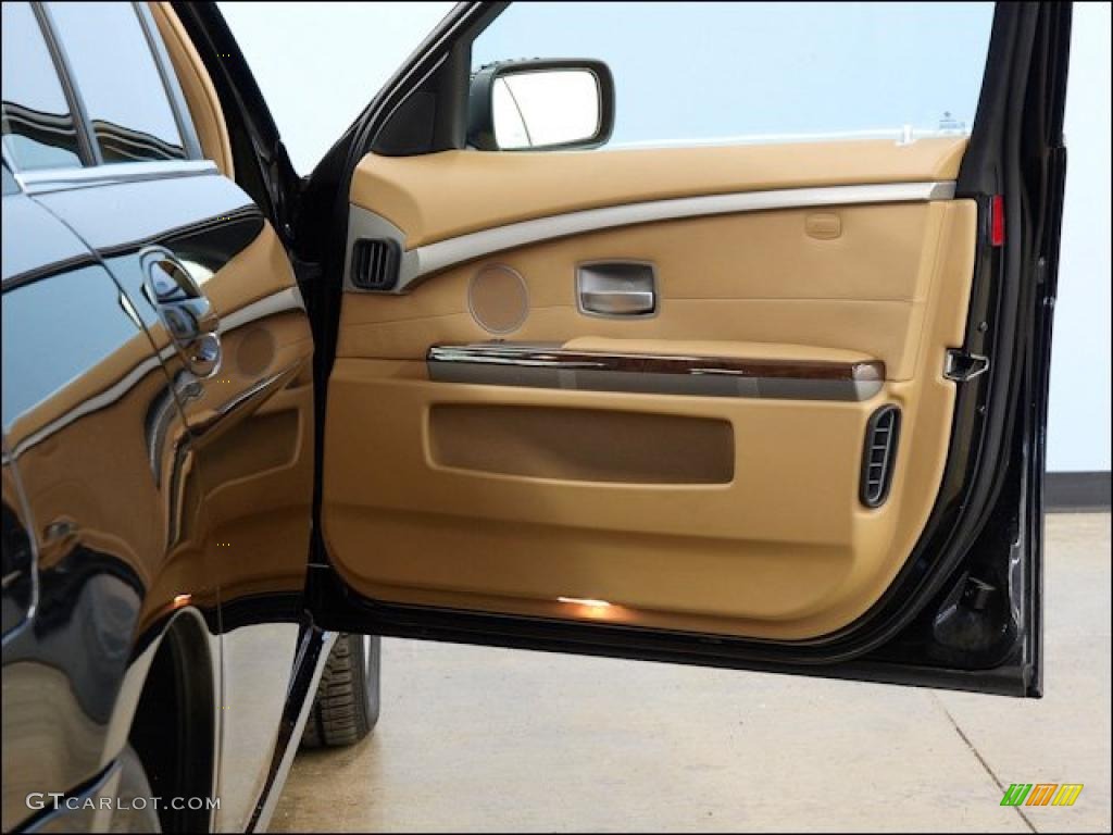 2006 7 Series 750i Sedan - Jet Black / Dark Beige/Beige III photo #16