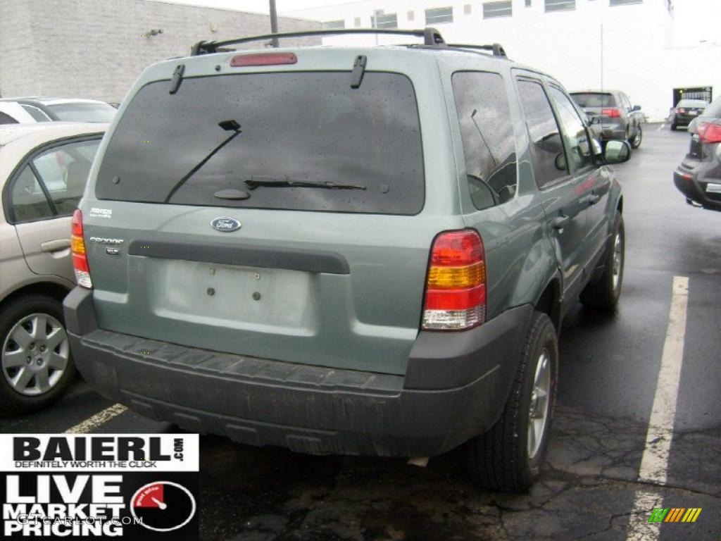 2007 Escape XLT 4WD - Titanium Green Metallic / Medium/Dark Pebble photo #3