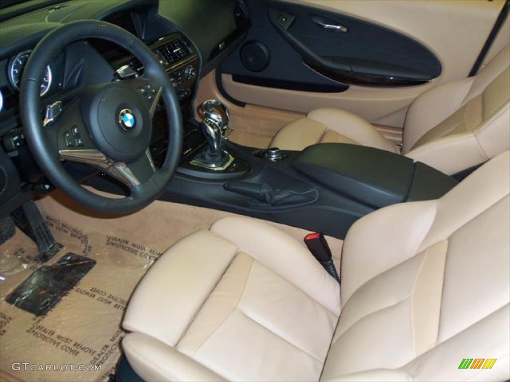 Cream Beige Interior 2010 BMW 6 Series 650i Convertible Photo #48439458