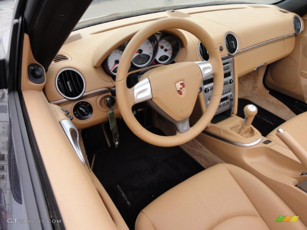Sand Beige Interior 2007 Porsche Boxster S Photo #48440109