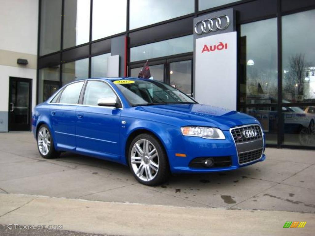 Sprint Blue Pearl Effect 2007 Audi S4 4.2 quattro Sedan Exterior Photo #48442647