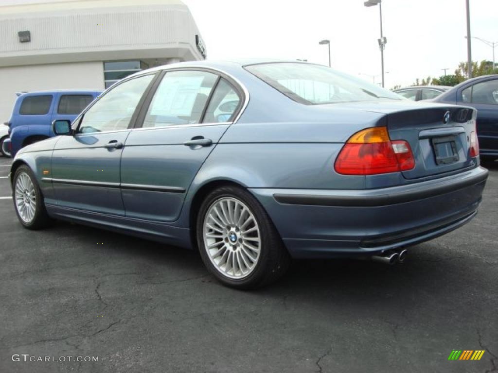 2001 3 Series 330i Sedan - Steel Blue Metallic / Grey photo #5