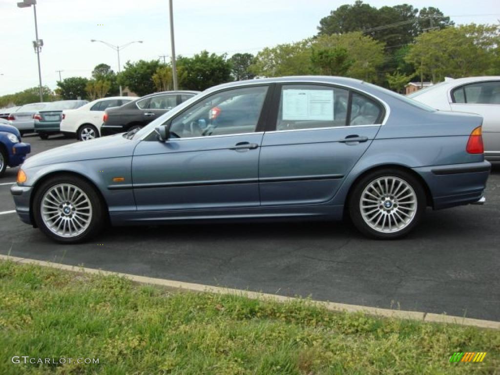 2001 3 Series 330i Sedan - Steel Blue Metallic / Grey photo #6