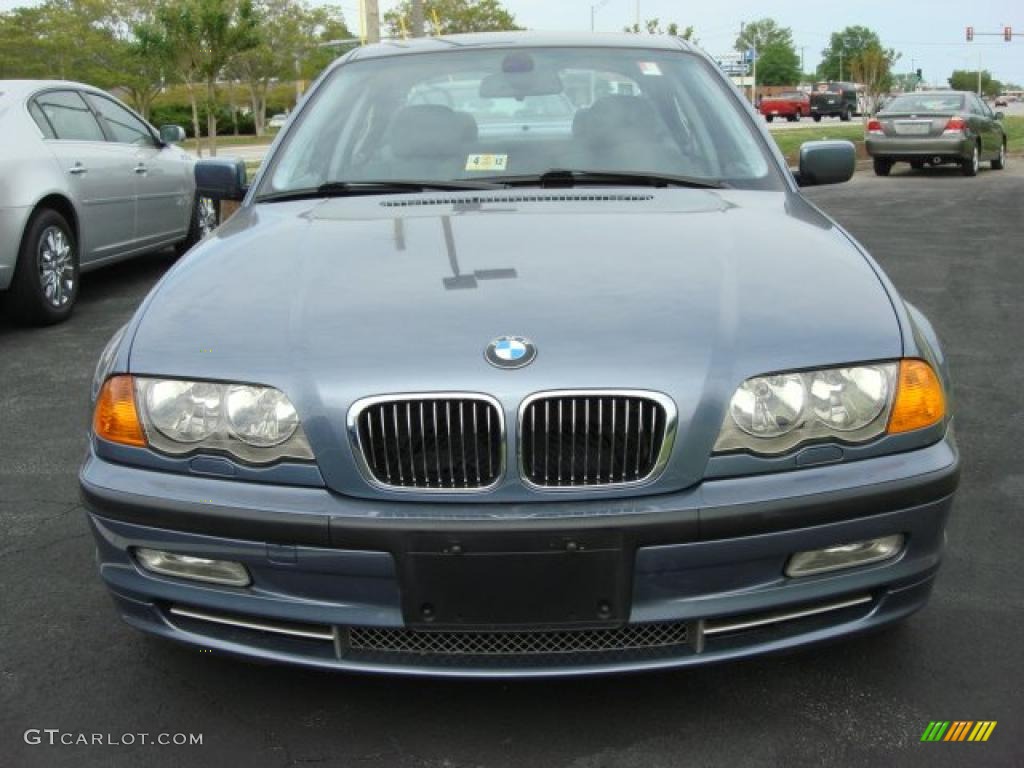 2001 3 Series 330i Sedan - Steel Blue Metallic / Grey photo #8