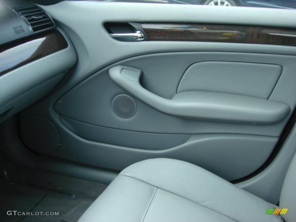 2001 3 Series 330i Sedan - Steel Blue Metallic / Grey photo #19