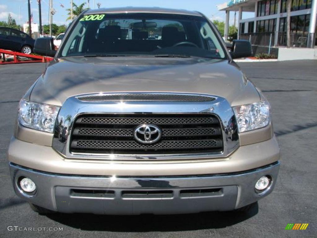 2008 Tundra Double Cab - Desert Sand Mica / Black photo #3