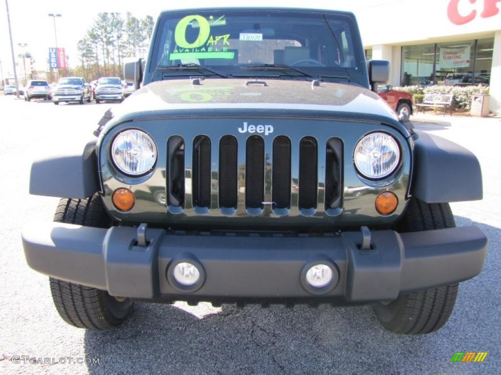 2010 Wrangler Sport 4x4 - Natural Green Pearl / Dark Khaki/Medium Khaki photo #2