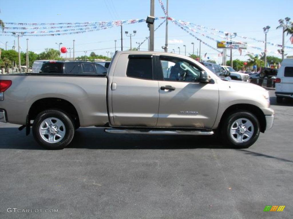 2008 Tundra Double Cab - Desert Sand Mica / Black photo #13