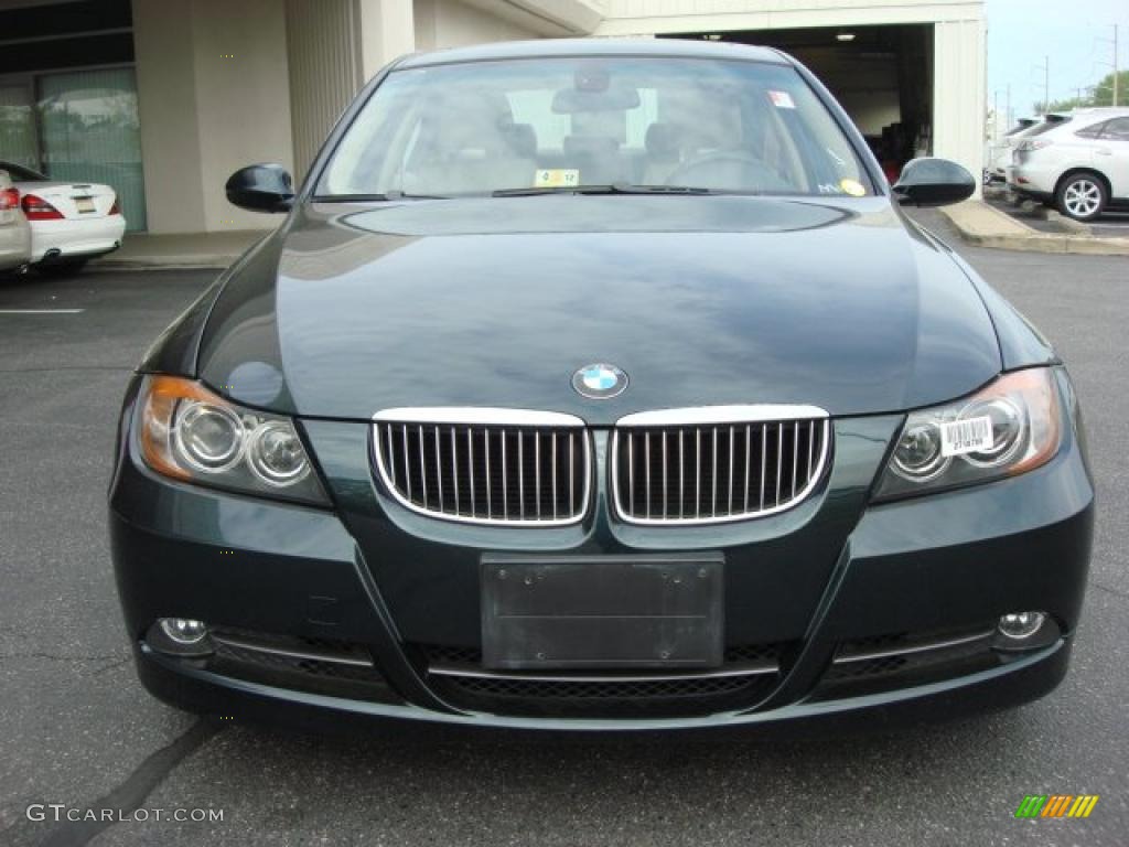 2006 3 Series 330i Sedan - Deep Green Metallic / Beige photo #8