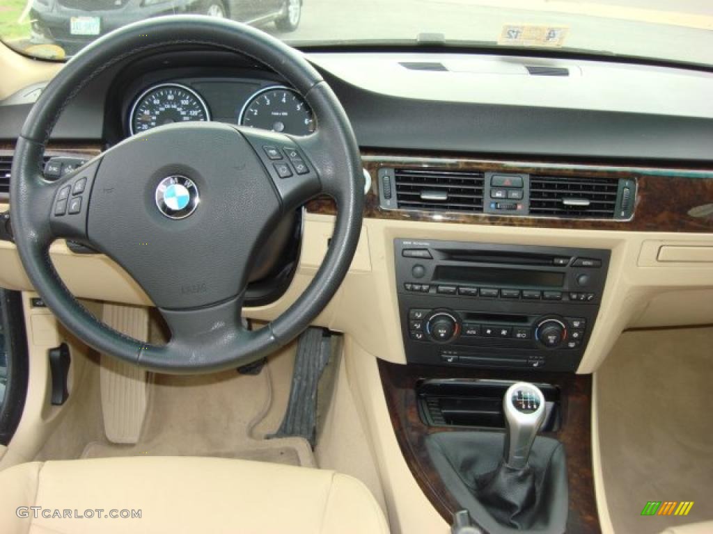 2006 BMW 3 Series 330i Sedan Beige Dashboard Photo #48444468