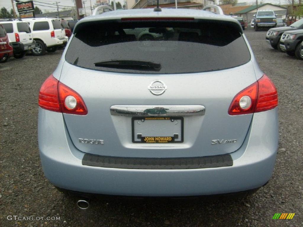 2011 Rogue SV AWD - Frosted Steel Metallic / Black photo #3