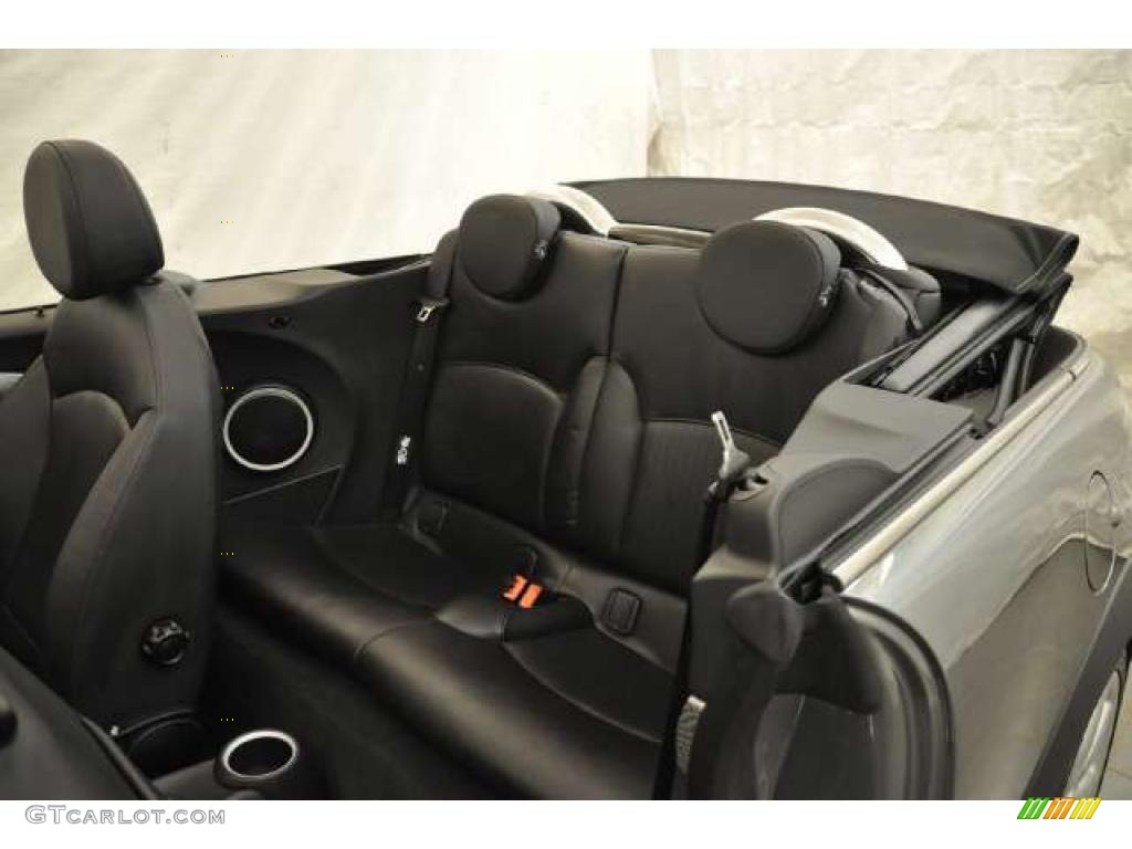 Punch Carbon Black Leather Interior 2010 Mini Cooper S Convertible Photo #48446745