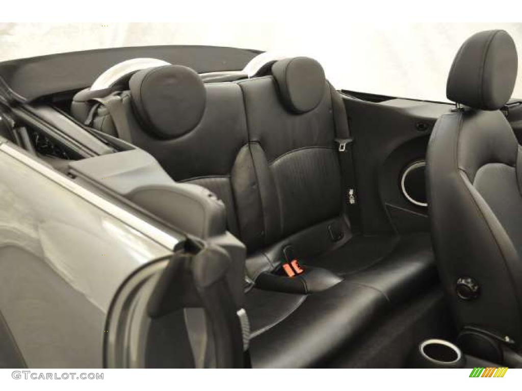 Punch Carbon Black Leather Interior 2010 Mini Cooper S Convertible Photo #48446823