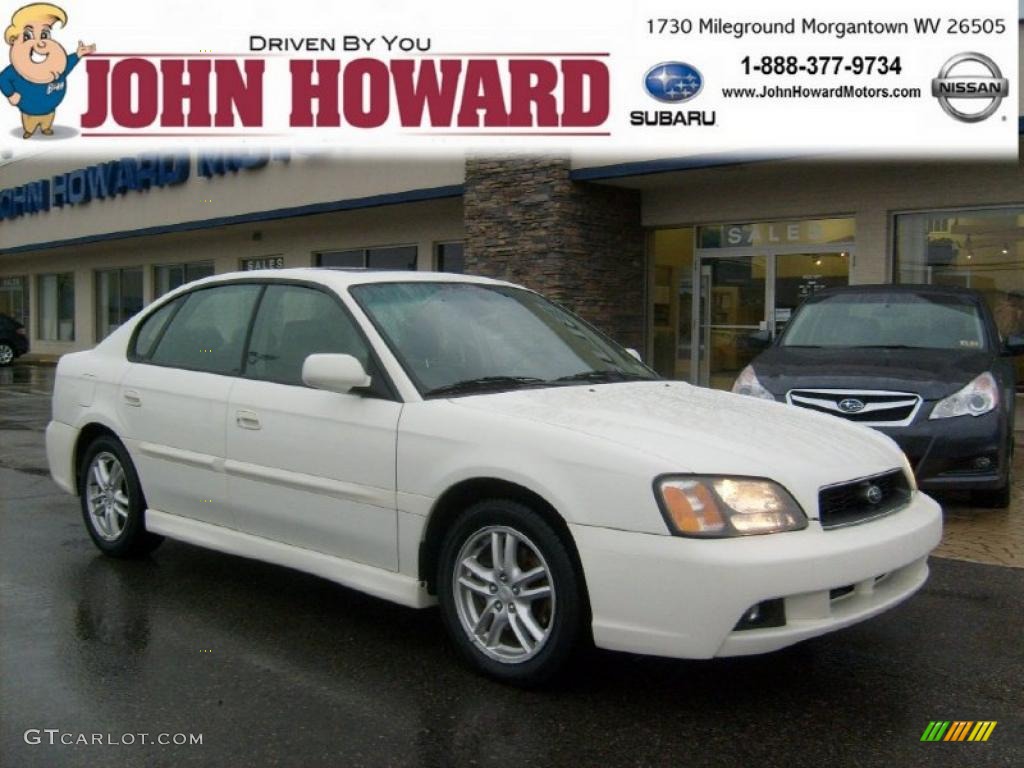 2003 Legacy 2.5 GT Sedan - White Frost Pearl / Gray photo #1