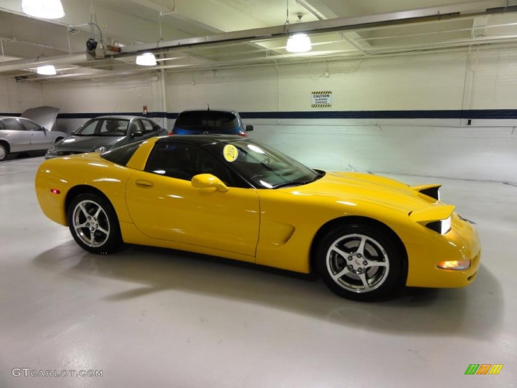 2004 Corvette Coupe - Millenium Yellow / Black photo #5