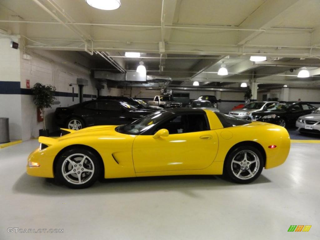 2004 Corvette Coupe - Millenium Yellow / Black photo #10