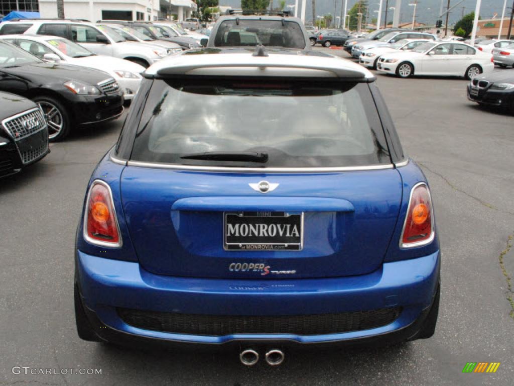 2007 Cooper S Hardtop - Lightning Blue Metallic / Gravity Tuscan Beige photo #8