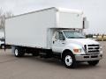 Front 3/4 View of 2008 F750 Super Duty XL Chassis Regular Cab Moving Truck