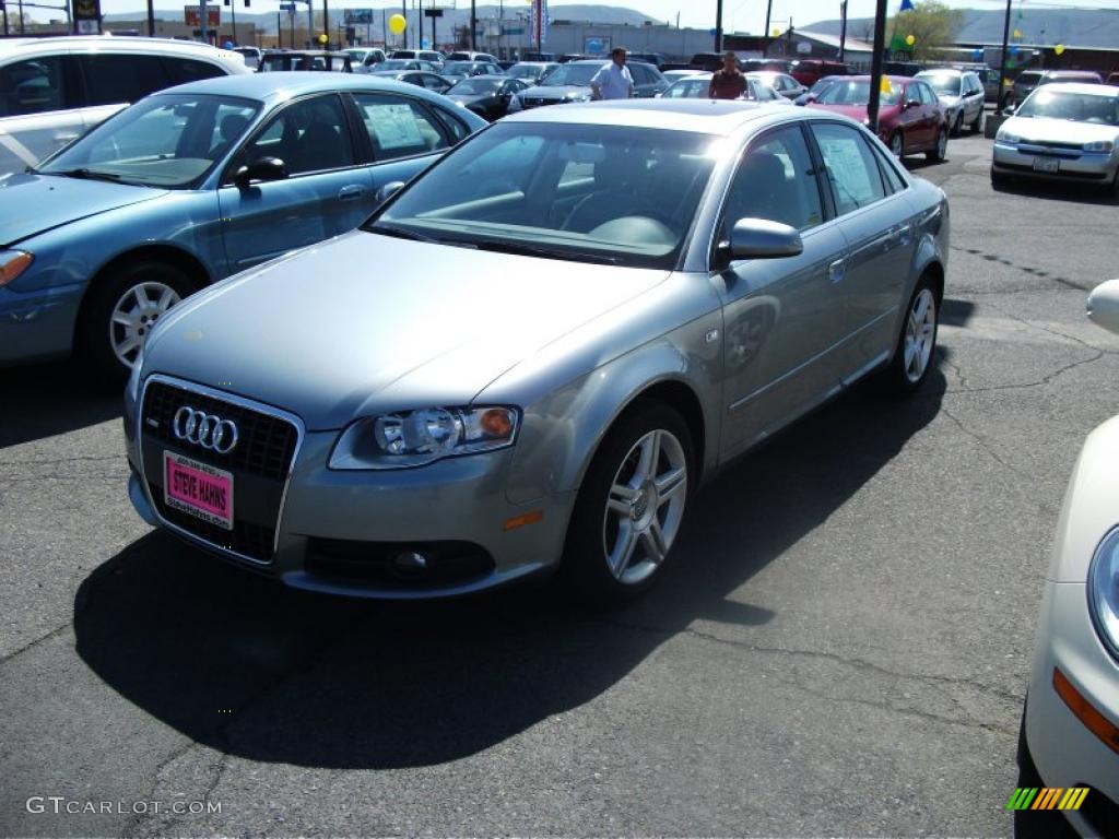 2008 A4 2.0T quattro Sedan - Quartz Grey Metallic / Light Gray photo #1