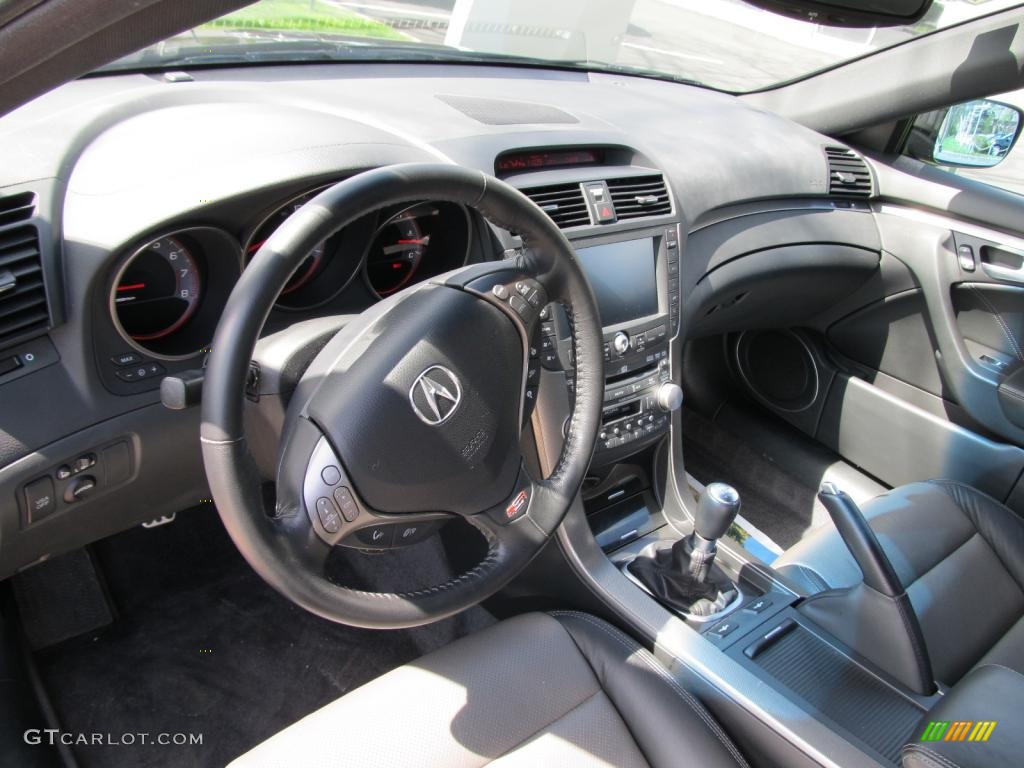Ebony/Silver Interior 2008 Acura TL 3.5 Type-S Photo #48454228