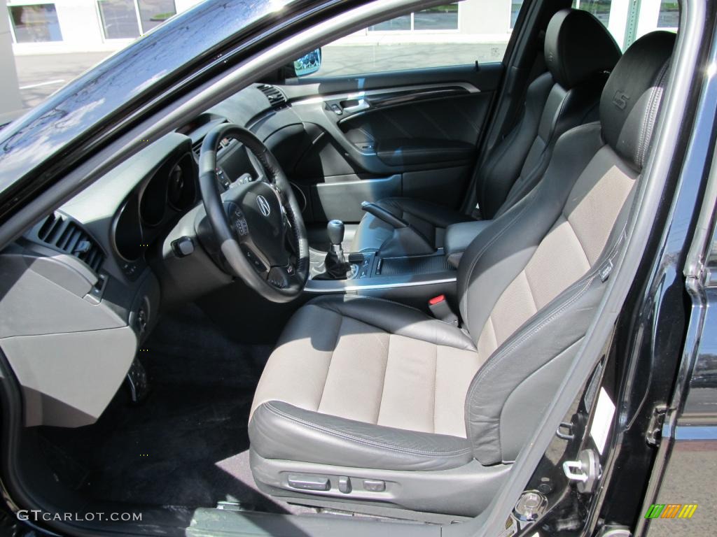 Ebony/Silver Interior 2008 Acura TL 3.5 Type-S Photo #48454300