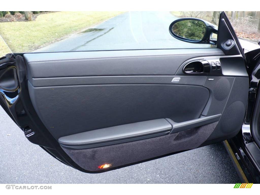 2008 Porsche Cayman S Porsche Design Edition 1 Black Door Panel Photo #48454357