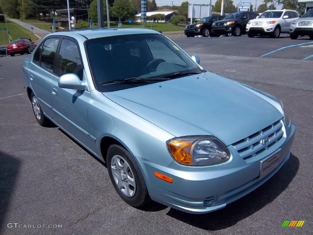 Glacier Blue 2005 Hyundai Accent GLS Sedan Exterior Photo #48454624