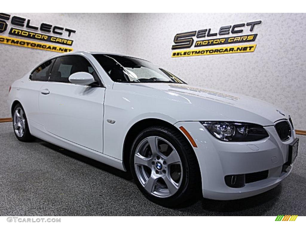 2008 3 Series 328xi Coupe - Alpine White / Black photo #3