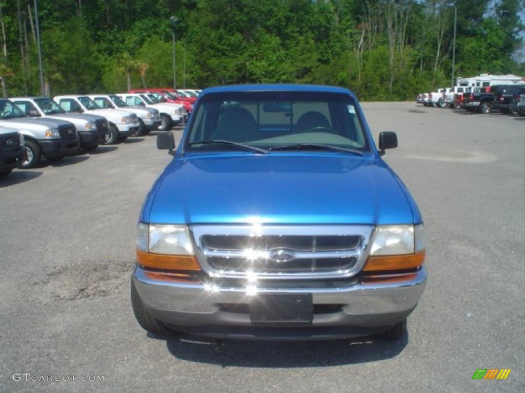 1999 Ranger XLT Extended Cab - Bright Atlantic Blue Metallic / Medium Graphite photo #2