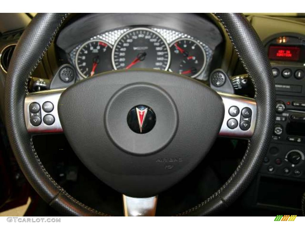 2007 Pontiac Grand Prix GXP Sedan Ebony Steering Wheel Photo #48457571