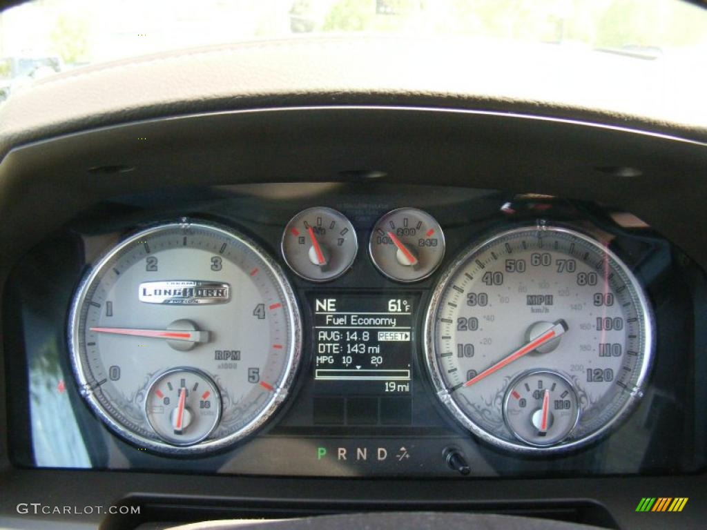 2011 Dodge Ram 3500 HD Laramie Longhorn Crew Cab 4x4 Gauges Photo #48458081