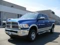 2011 Deep Water Blue Pearl Dodge Ram 3500 HD Laramie Mega Cab 4x4  photo #1