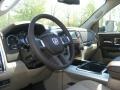 2011 Dodge Ram 3500 HD Light Pebble Beige/Bark Brown Interior Steering Wheel Photo
