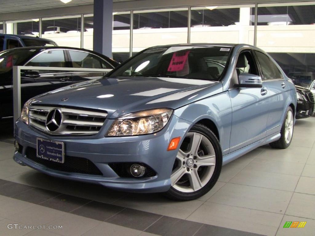 2010 C 300 Sport 4Matic - Quartz Blue Metallic / Grey/Black photo #1