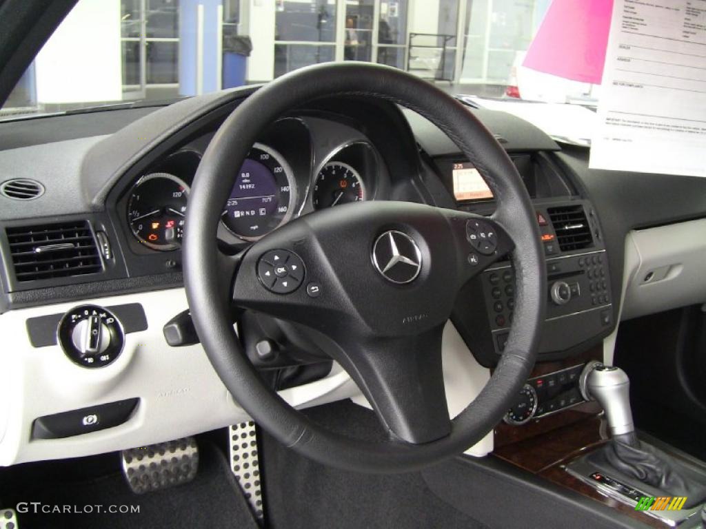 2010 Mercedes-Benz C 300 Sport 4Matic Grey/Black Steering Wheel Photo #48461160
