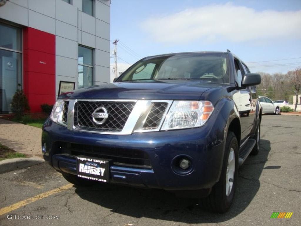 2008 Pathfinder S 4x4 - Majestic Blue / Cafe Latte photo #1