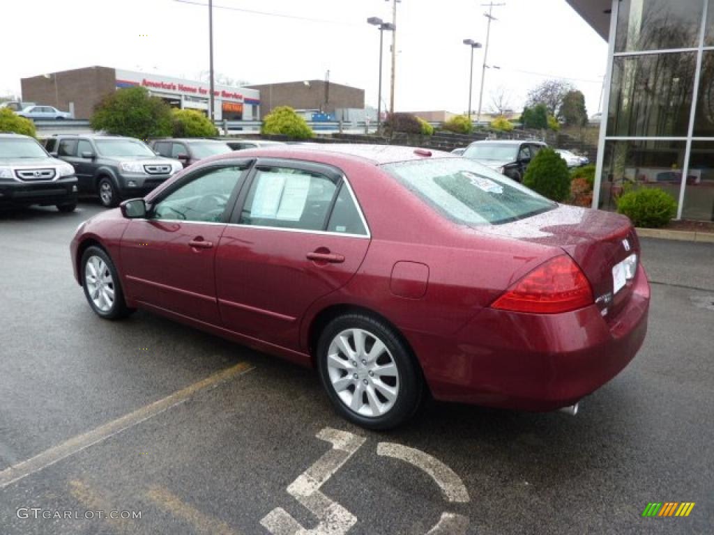 2006 Accord EX-L V6 Sedan - Redondo Red Pearl / Gray photo #2