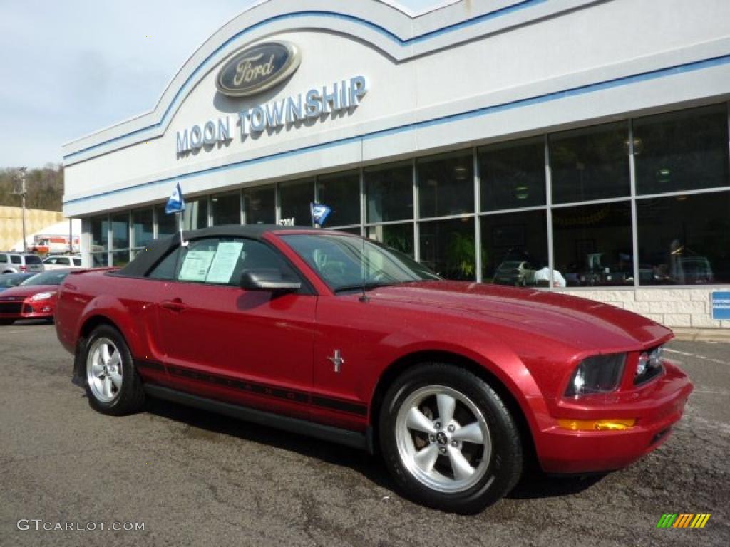 2008 Mustang V6 Premium Convertible - Dark Candy Apple Red / Dark Charcoal photo #1
