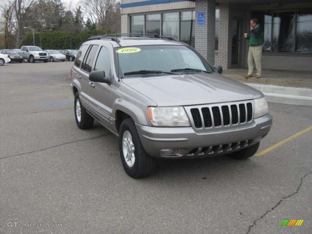 1999 Grand Cherokee Limited 4x4 - Bright Platinum Metallic / Agate photo #1