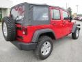 2011 Flame Red Jeep Wrangler Unlimited Sport 4x4  photo #7