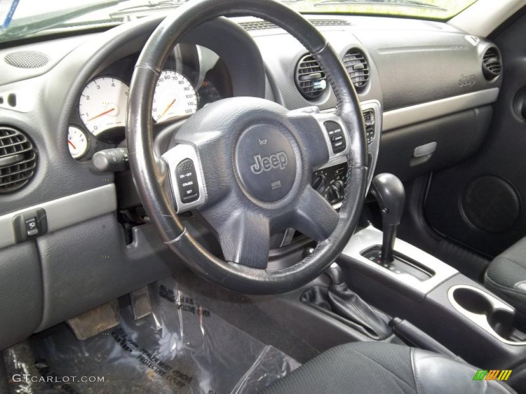 2003 Jeep Liberty Renegade 4x4 Dark Slate Gray Steering Wheel Photo #48465609
